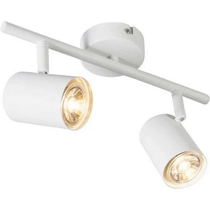 Qazqa LED Aufbaustrahler Jeana, ohne Leuchtmittel, GU10, Weiß, Modern, Stahl, 2-flammig – Bild 4