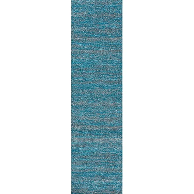 Vimoda Teppich Meliert Kurzflor Wohnzimmer Türkis Weiß Uni, Rechteckig, Höhe: 10 mm, Teppich retro, Wohnzimmer, Schlafzimmer & Flur – Bild 3