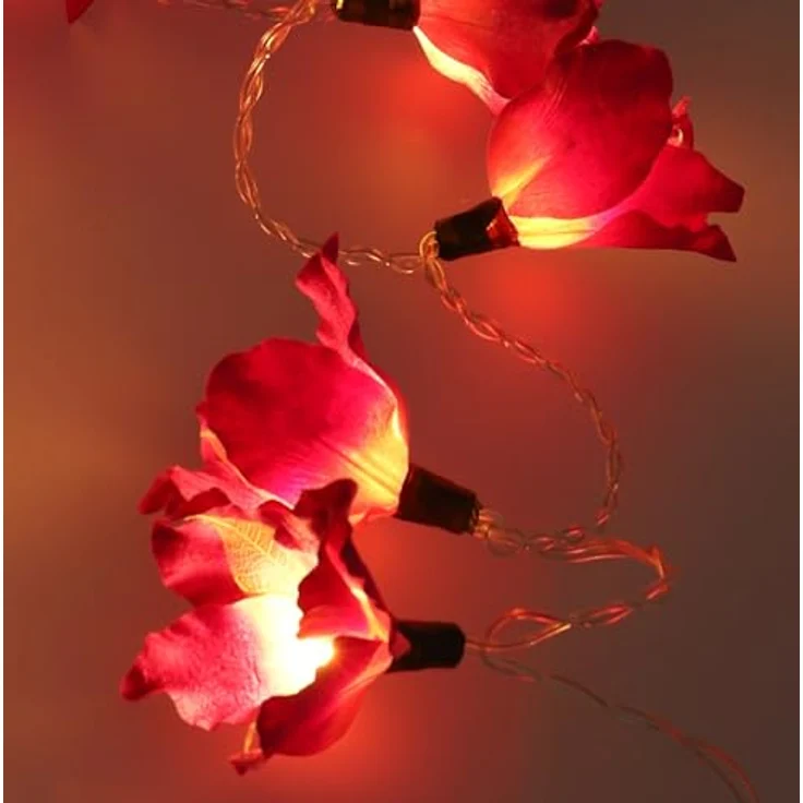 Guru-Shop LED-Lichterkette Lotus Blüten LED Lichterkette - Blüte lila – Bild 5