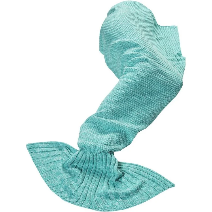 Wohndecke FELUNA Wohndecke Meerjungfrau – Wolldecke mit Schwanzflosse, Feluna, Wolldecke Flossen-Decke – Bild 1