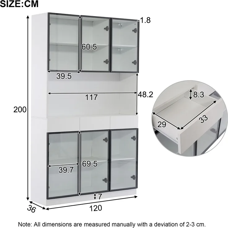 ZUBALIYA Schrank mit LED-Beleuchtung in Weiß, ideale Lösung für kleine Räume, robuste Verarbeitung, langlebige Materialien, einfache Selbstmontage, mit verständlicher Aufbauanleitung, si. (Modell 4)