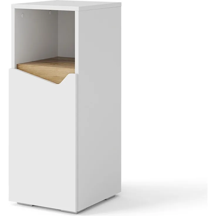 Midischrank Marelle Weiß/Artisan 30 x 74.5 cm mit Tür und offenem Fach Vicco