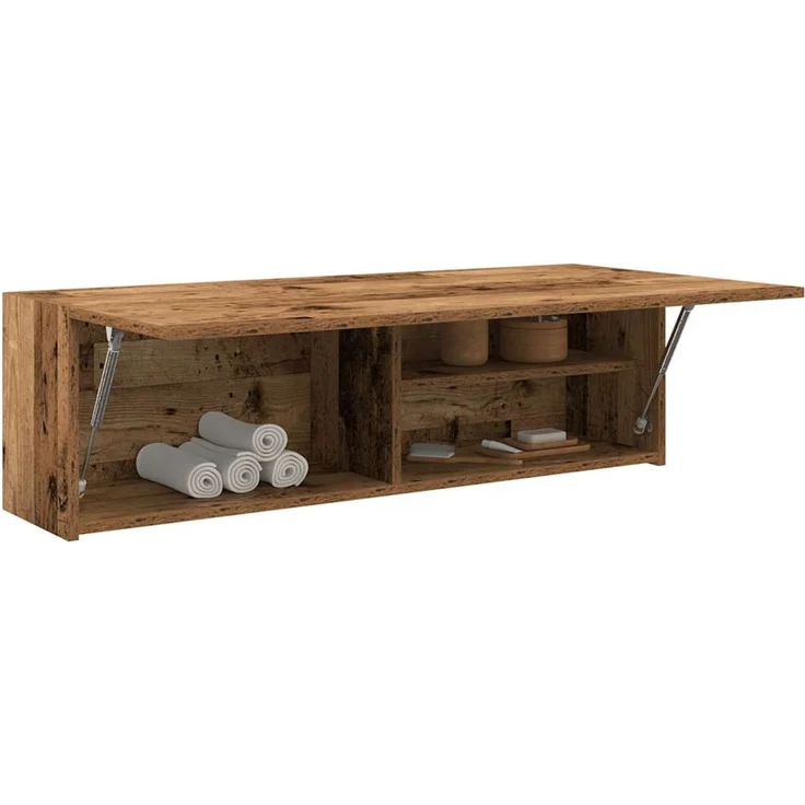 Bad-Wandschrank Altholz-Optik 100 x 25 x 30 cm Holzwerkstoff – Bild 1