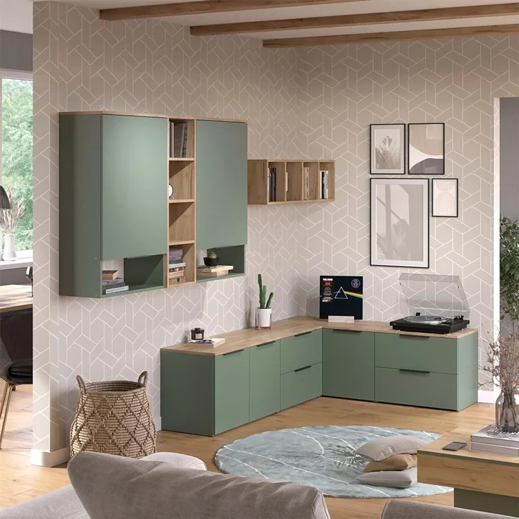 Kommode Wido Grün 80 x 50 cm mit 2 Türen Vicco – Bild 8