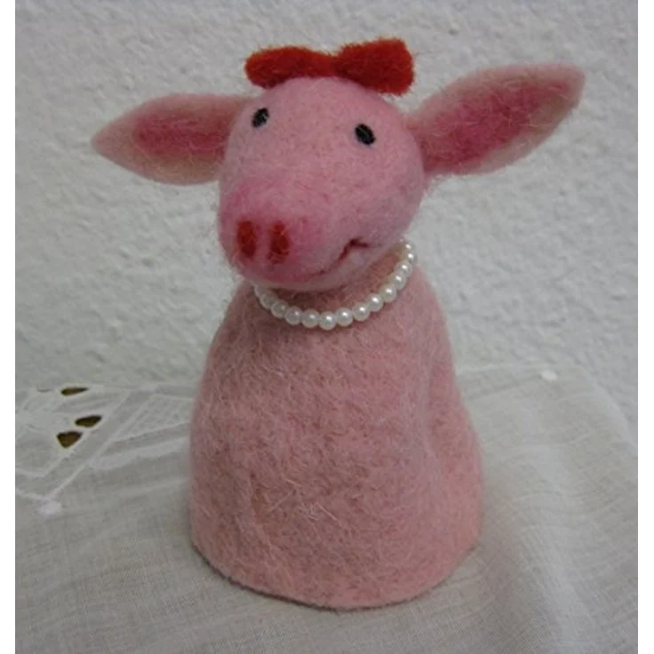 Eierwärmer aus Filz Schwein – Bild 2