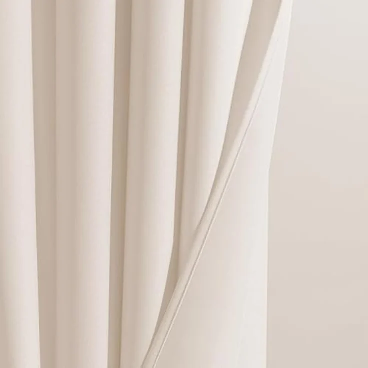 ROOM99 Outdoorvorhäng mit Schlaufen Garden Line 155x270 cm Breite x Höhe Outdoor Vorhang wetterfest Wasserdicht Sichtschutz Sonnenschutz Gardinen Garten Winddicht Helle Creme, 1 Stück – Bild 4