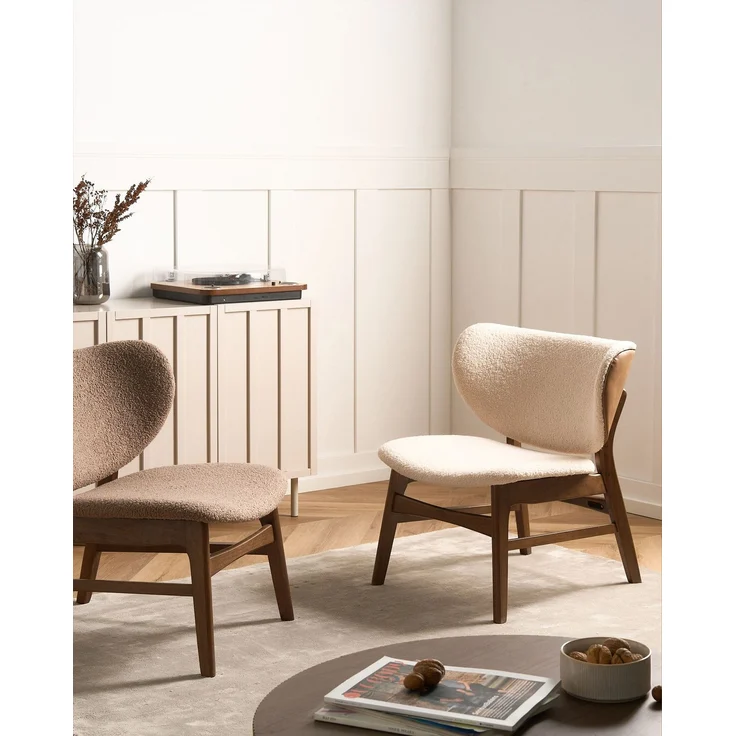 Sessel DAY Bouclé Braun Hellbeige – Bild 3
