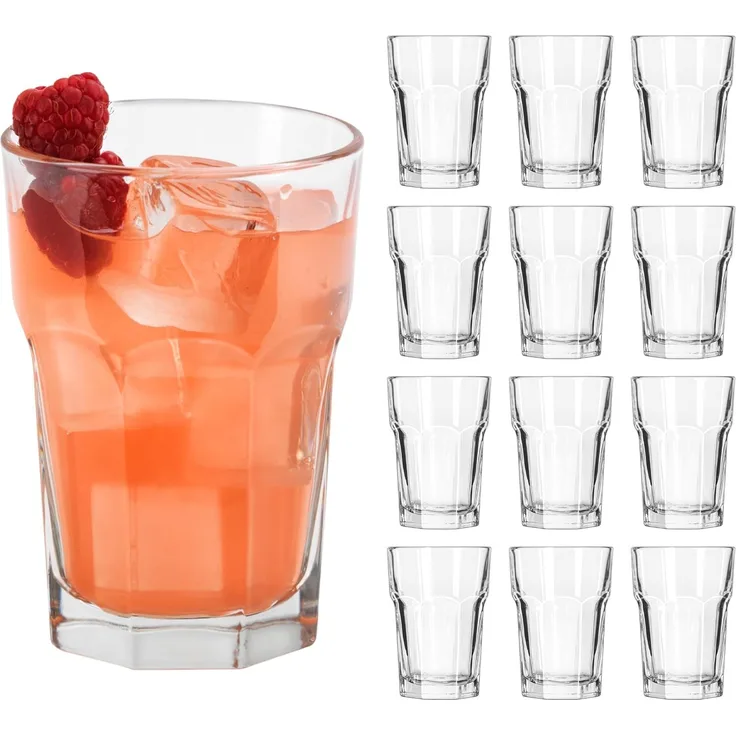 LIBBEY Gläser-Set Beverage Glas -GIBRALTAR-, 355 ml, Ø 8,5 cm, H: 12,5 cm, 12er Set, 12-tlg, Glas, hochwertig verarbeitet, im modernen Design