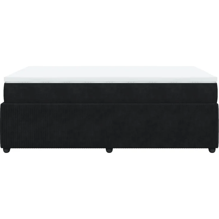vidaXL Boxspringbett mit Matratze Schwarz 120x200 cm Samt 3285634 – Bild 8