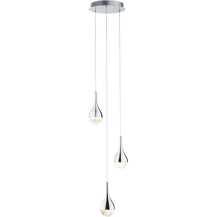 Brilliant Leuchten No. G93423-15 Pendelleuchte Frizzante LED 3-flammig chrom easyDim