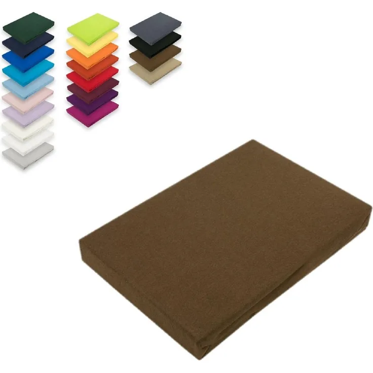 Topper Jersey Spannbettlaken 140x200 - 160x200 cm Schokobraun