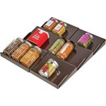 Gewürzhalter ausziehbares Gewürzregal Schubladeneinsatz mDesign bronzefarben