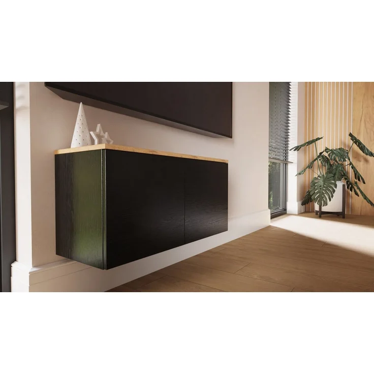 Platan Room Lowboard LUNA, 90 oder 180 cm Sideboard Hängend oder Stehend ganz in Matt – Bild 2