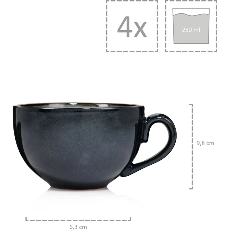 SÄNGER Kaffeetassen Set Kopenhagen 8 teilig – Bild 5