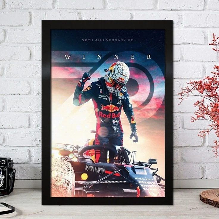 Poster Formel 1 Max Verstappen Rennfahrer Helm Rennwagen Red Bull · Deko Print ohne Rahmen - J / 30x40 cm – Bild 8