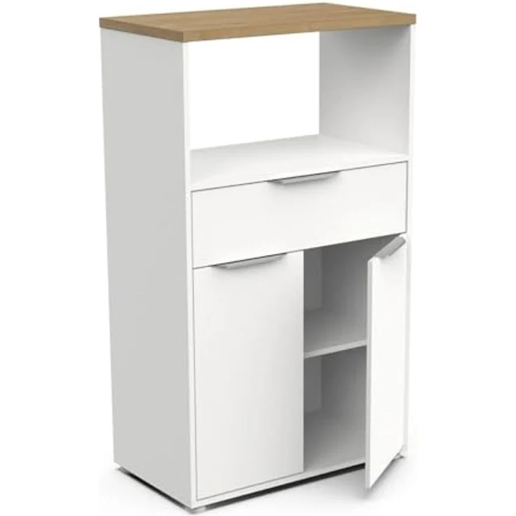 habeig Kücheninsel Küchenschrank Abstellschrank Küchenmöbel weiß 123x70cm, hochwertige dicke Materialien – Bild 4