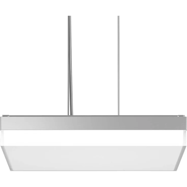 RZB Flat Slim+ Pendel DALI 43x43cm 41W, quadratische LED-Hängeleuchte in silber/matt, einstellbare Lichtfarben und Helligkeit, IP40, IK07