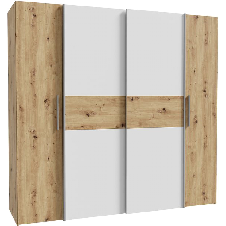 Wohn Schick KALIXTUS Kleiderschrank,Front Weiß (120A06) Artisan Eiche(D78)/Weiß120 - H 190 cm x T 51 cm x B 200 cm – Bild 2