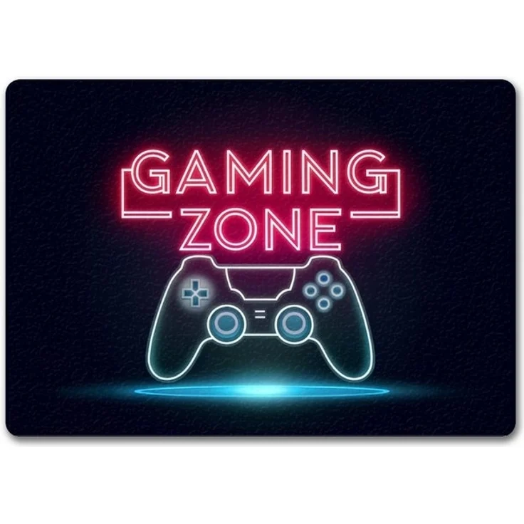 speecheese Fußmatte Gaming Zone Controller Fußmatte in 35x50 cm ohne Rand in Neonschrift – Bild 2