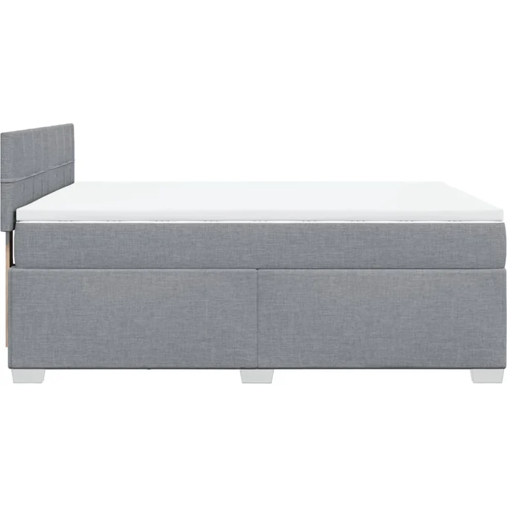 vidaXL Boxspringbett mit Matratze Hellgrau 140x200 cm Stoff 3285911 – Bild 9