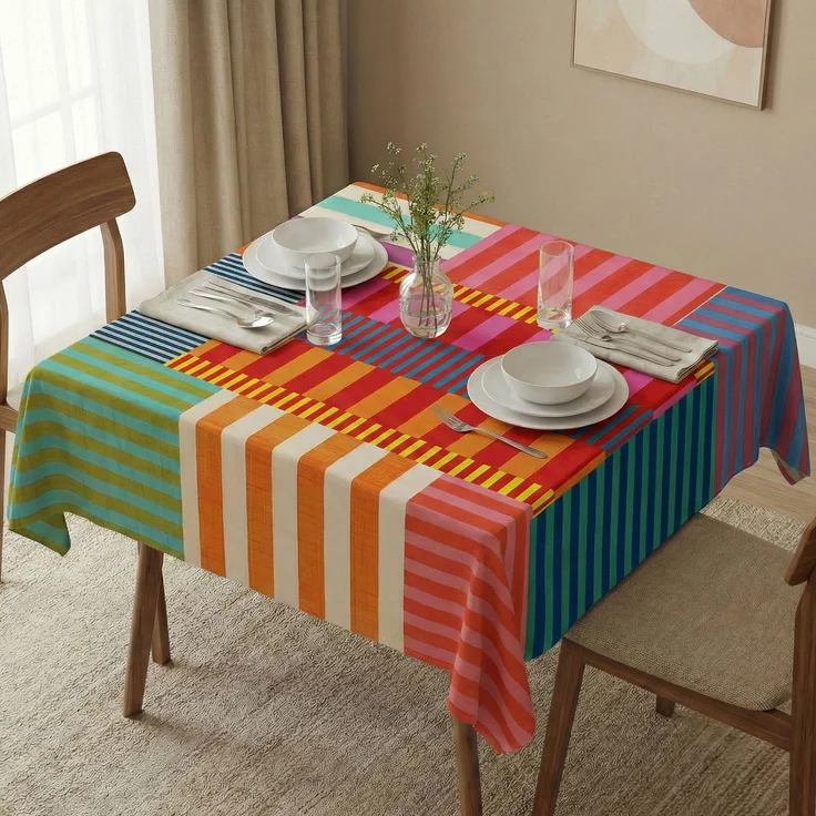 Hermia Concept 'Asr-tblclt25 -1 - 140 x 140' Tischdecke, Mehrfarbig, 140 x 140 cm – Bild 1