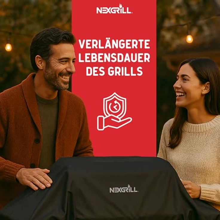 nexgrill Grillabdeckhaube Universal Grillabdeckung 178cm, 165cm, 150cm, Schutzhülle für Grill, schwarz, Grillabdeckung wetterfest – Bild 5