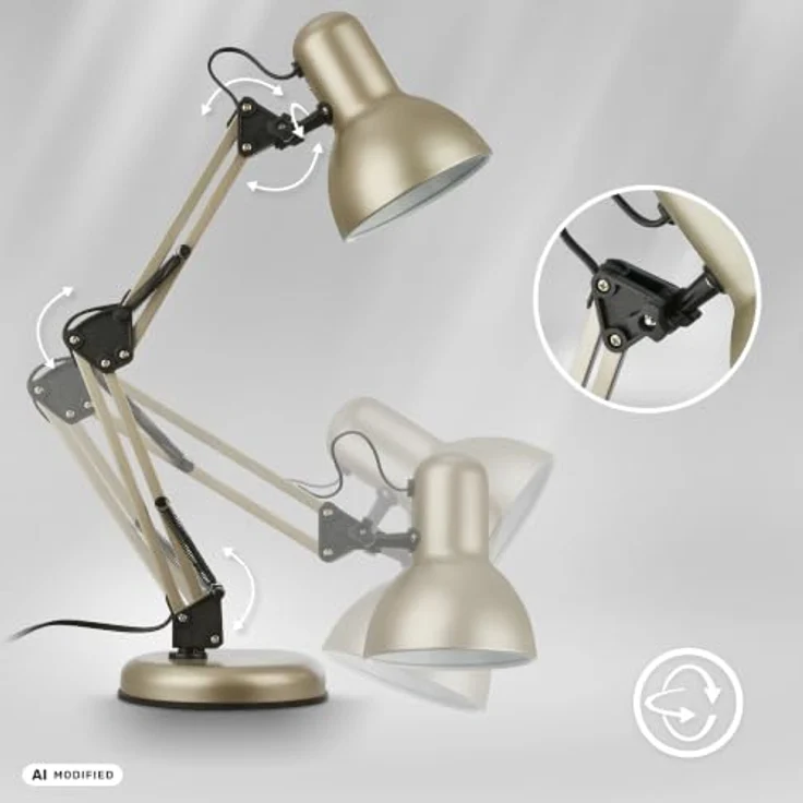 Briloner Leuchten LED Tischleuchte PIXA, ohne Leuchtmittel, 22,4x54,6 cm, Büro, Kinderzimmer – Bild 7