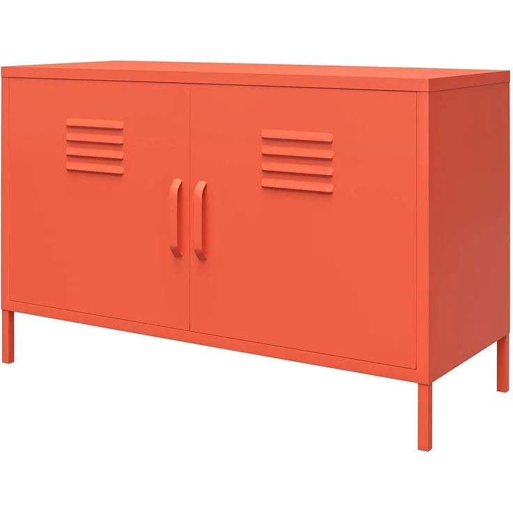 DHP Furniture Dorel Home Novogratz Cache, Metall, Schließfach, Aufbewahrung, Orange, Einheitsgröße