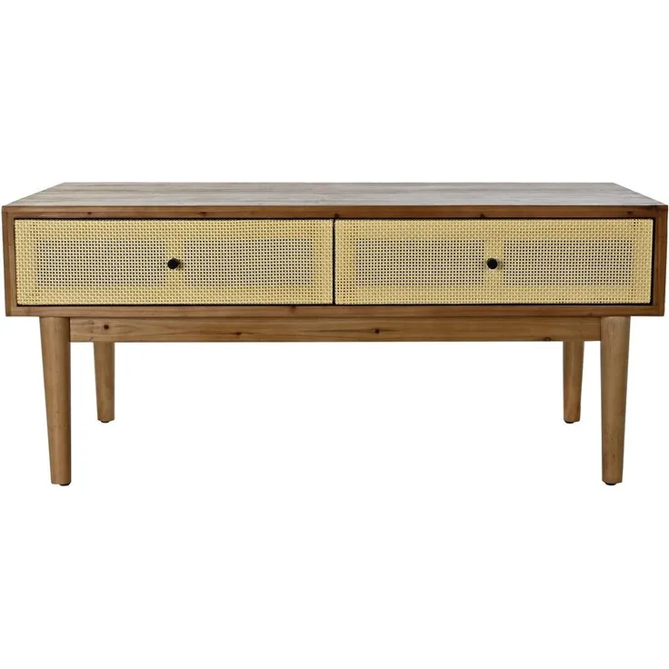 Couchtisch DKD Home Decor Tanne Rattan (106 x 55 x 46 cm)