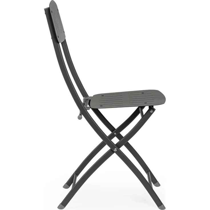 Gartenstuhl Novony 2er-Set Metall, modern klappbar, anthrazit, pflegeleicht für Deinen Garten – Bild 2