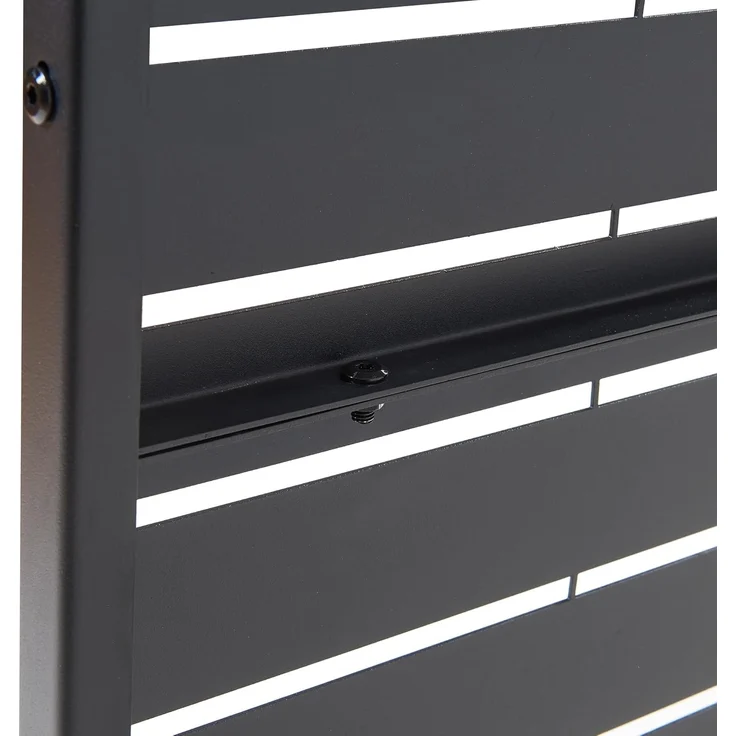 Indoor Trennwand Trolu Stahl 200x100x50 cm Schwarz [casa. pro] – Bild 6