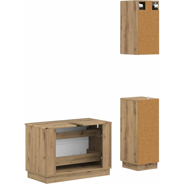 vidaXL 3-teiliges Badezimmer-Schranksystem HOORN Artisan-Eiche 3417800 – Bild 6