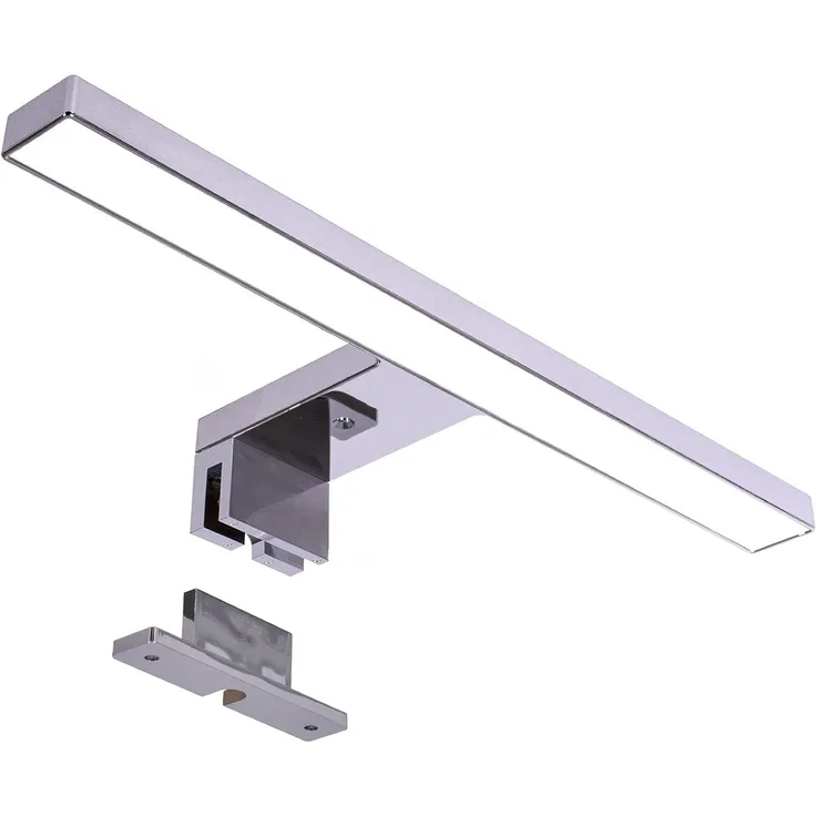 Maxkomfort LED Spiegelleuchte Badezimmer, 30/60cm, schwarz/weiß/chrom/acryl - IP44, LED fest integriert, Neutralweiß, Moderne Badbeleuchtung, Schranklicht, Schminklicht, ohne Schalter