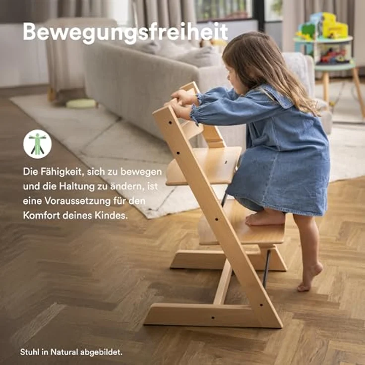 Stokke 'Tripp Trapp' Hochstuhl, whitewash, höhenverstellbar, Buche massiv, bis 110 kg – Bild 8