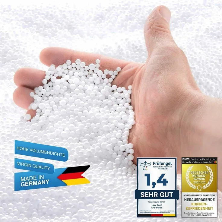 Original Lazy Bag EPS Perlen Sitzsackfüllung Sitzsack Styropor-Kügelchen Nachfüllpack Füllung für Sitzsäcke Sitzkissen Nackenkissen UVM. (300 Liter)