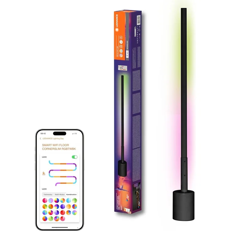 LEDVANCE SMART WIFI FLOOR CORNER SLIM WITH REMOTE CONTROL Black SLIM RGB + TW + RC