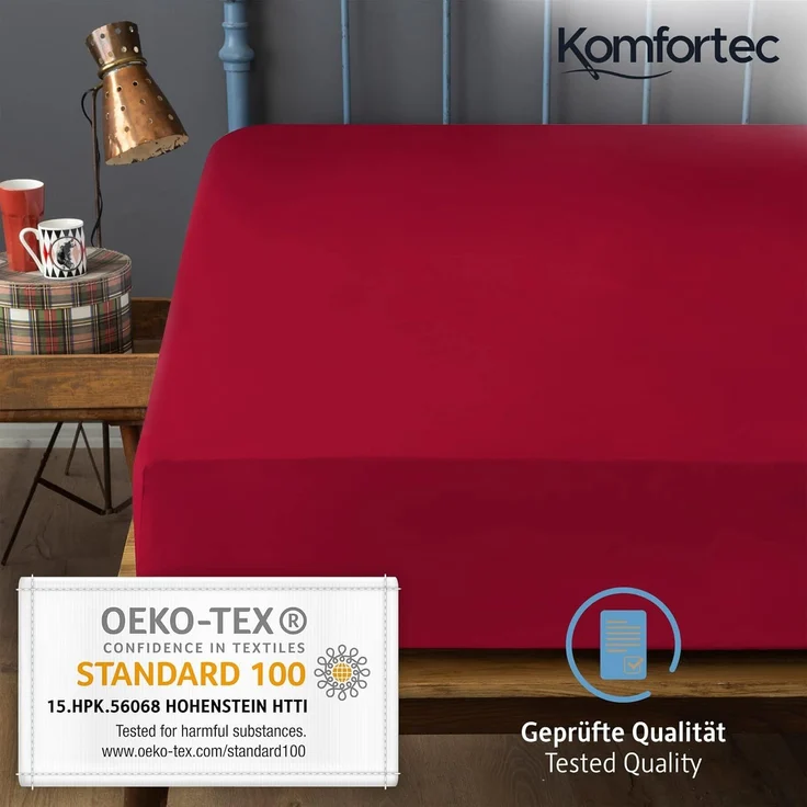 Komfortec Spannbettlaken Boxspringbett bis 15cm - 30cm Matratzenhöhe, Mikrofaser, Gummizug: Rundum, (2 Stück) – Bild 7