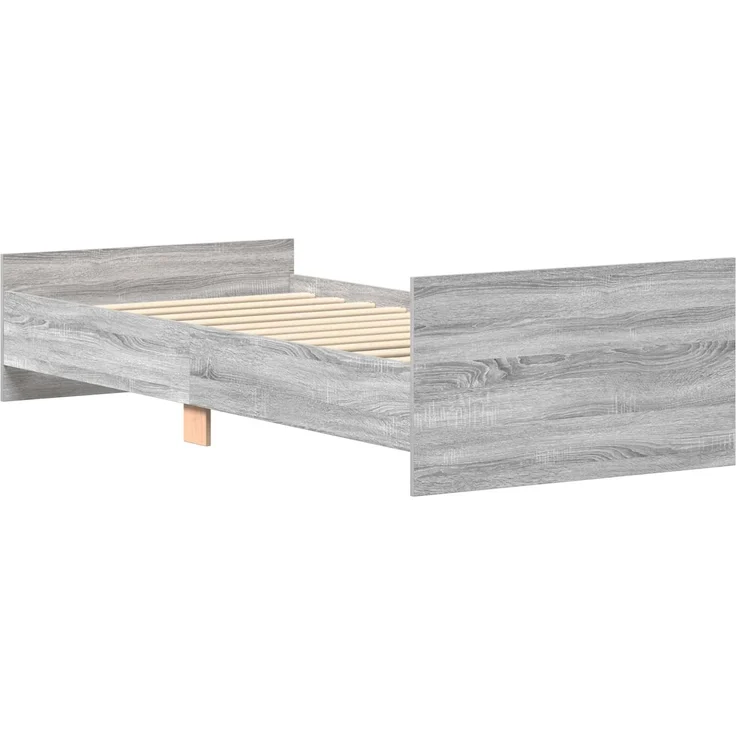 vidaXL Bettgestell mit Kopfteil Grau Sonoma 80 x 200 cm Holzwerkstoff 8009031 – Bild 6