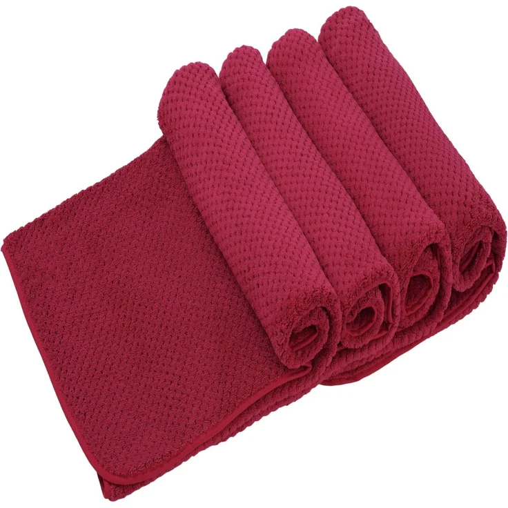 OTTO home Handtücher Parris, diverse Größen, ideal als Sporthandtuch, Reisehandtuch, Microfaser (Set, 4-St), sehr leicht, kompakt, schnelltrocknend, Mikrofaser, mit Waffelmuster – Bild 5