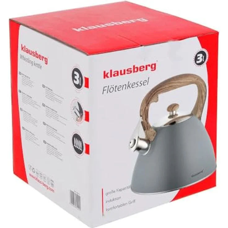 Klausberg Klausberg Wasserkocher mit Pfeife 3l 7769 – Bild 5