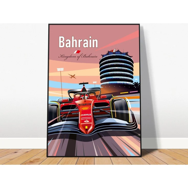 Poster Formel 1 Länder Städte Rennstrecke Rennfahrer Rennwagen · Deko Print ohne Rahmen - A Monaco / 40x60 cm – Bild 6