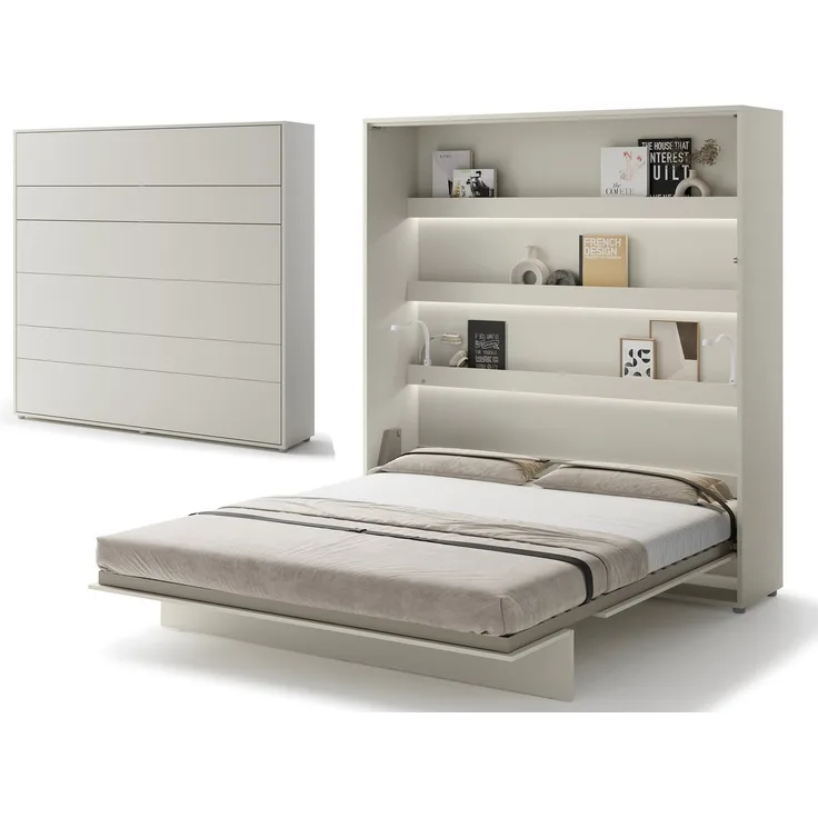 Compleo Schrankbett Vertical Wandklappbett Lenart Bed Concept, Ideal für kleine Räume