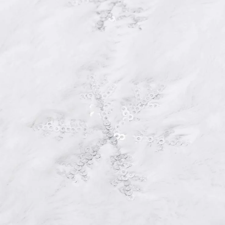 vidaXL Luxus-Weihnachtsbaumrock Weiß 122 cm Kunstfell – Bild 5
