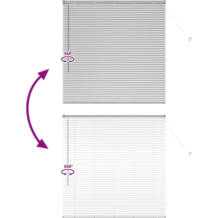 vidaXL Venezianische Jalousie Silber 130 x 130 cm 25 mm Aluminium 42005903 – Bild 11