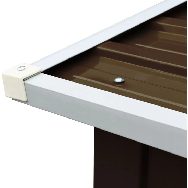 vidaXL Brennholzlager Verzinkter Stahl 172x91x154 cm Braun 47081 – Bild 5