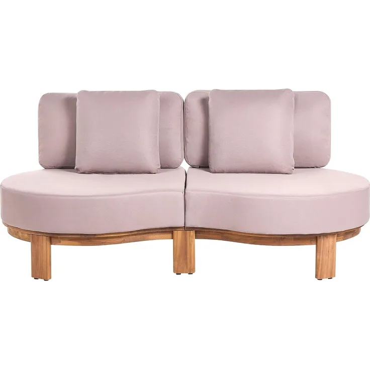 Gartensofa 2-Sitzer ARZELLO Akazienholz Hellbraun