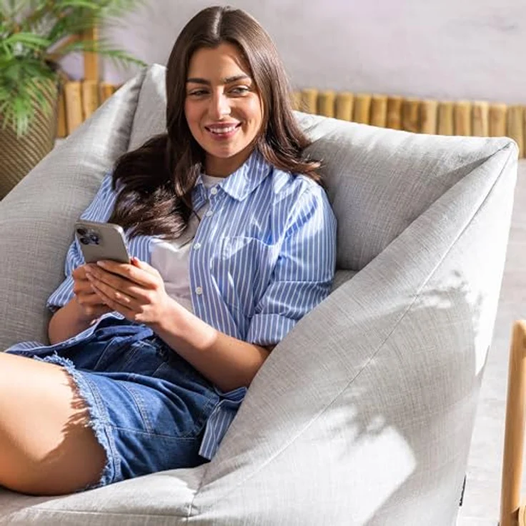 icon Sitzsack Erwachsene Sessel mit Outdoor-Gewebebezug „Natalia", Sitzsack XXL, Made in Germany, für Erwachsene & Kinder, mit Füllung – Bild 6