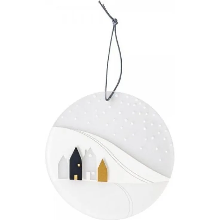 Räder Schneetag Glashänger Schneelandschaft D. 12cm
