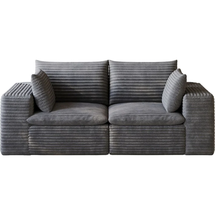 DESVIAE Sofa modular 180x60x90 cm aus Stoff in Dunkelgrau mit Schaumstofffüllung – Bild 7