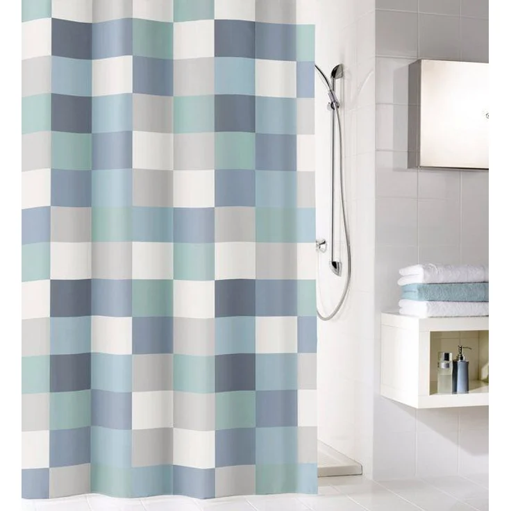 Kleine Wolke Duschvorhang Check Breite 180 cm (1-tlg), inklusive Duschvorhangringe – Bild 2